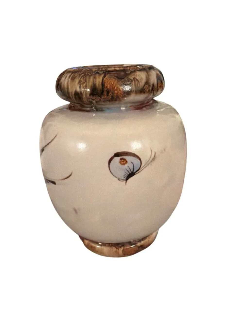 Ken Edwards Tonala Pottery Ceramic Handmade Mexican folk Art Vase Vintage